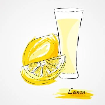 Lemon juice Illustrazione stock