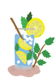 Lemon juice Stockillustratie