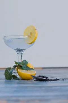 Lemon juice with mint Stock Photos