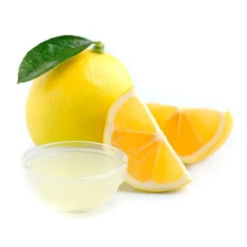 Lemon with juice Foto stock