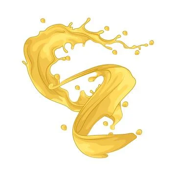 Lemon Juice Splash Stock Illustration