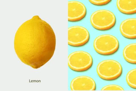 Lemon layout Stock Photos
