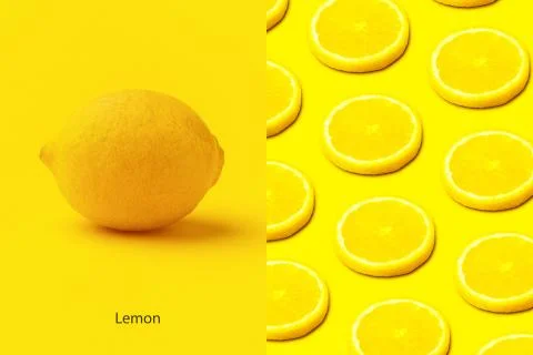 Lemon layout Stock Photos