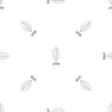 Lemon leaf pattern seamless vector イラスト素材