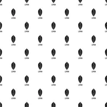 Lemon leaf pattern seamless vector 스톡 일러스트