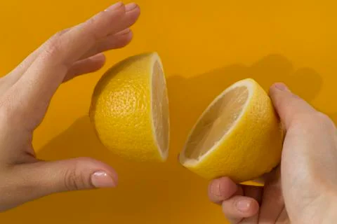 Lemon levitation Stock Photos