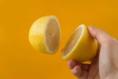 Lemon levitation Stock Photos