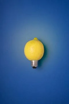 Lemon like a light bulb 写真素材