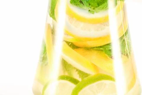 Lemon lime glass Stock Photos