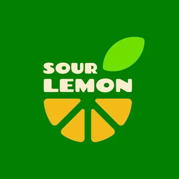 Lemon lime logo design template Stock Illustration