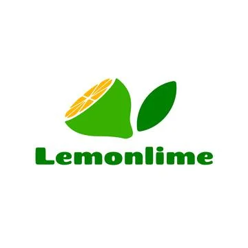 Lemon lime logo design template Stock Illustration