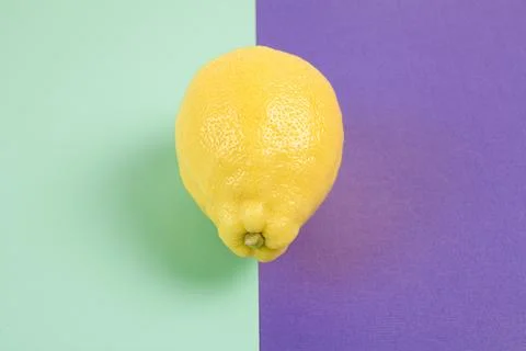 Lemon minimal color Stock Photos