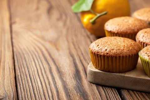 Lemon muffins Stock Photos