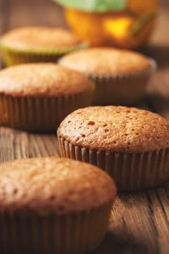 Lemon muffins Stock Photos
