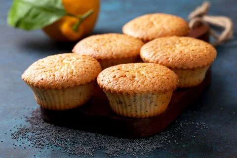 Lemon muffins Stock Photos
