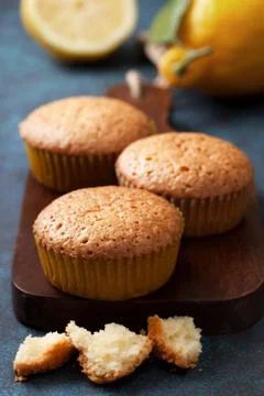 Lemon muffins Stock Photos