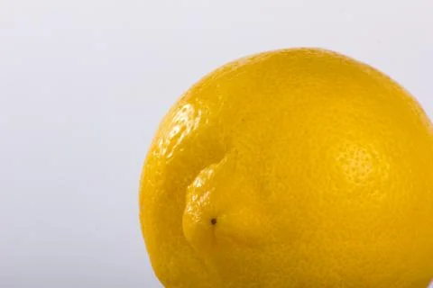 Lemon Offset Closeup on Plain Background Stock Photos