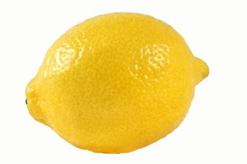 Lemon one on white background Stock Photos