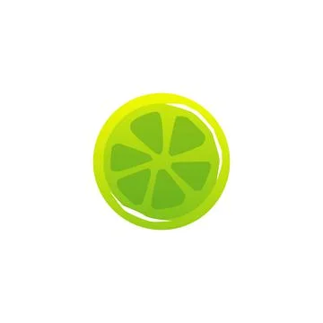 Lemon or lime circle candy cartoon icon, flat vector illustration isolated. 스톡 일러스트