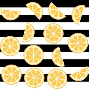 Lemon or lime citrus vector fun seamless pattern Stock Illustration
