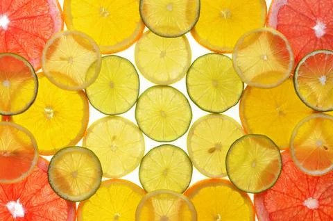 Lemon, orange and lime Stock Photos