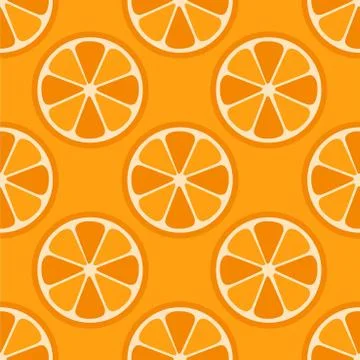Lemon Orange citrus repeat pattern fabric gift wrap wall texture background Stock Illustration