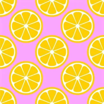 Lemon Orange citrus repeat pattern fabric gift wrap wall texture background 스톡 일러스트