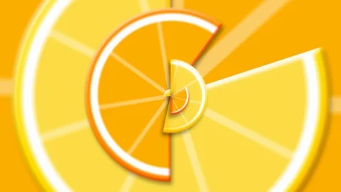 Lemon Orange Vertical Loop Stock-Footage 118427649