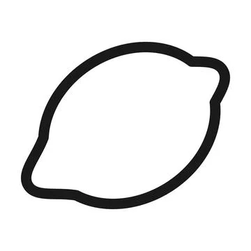Lemon outline icon. Editable stroke. Vector graphics Stock Illustration
