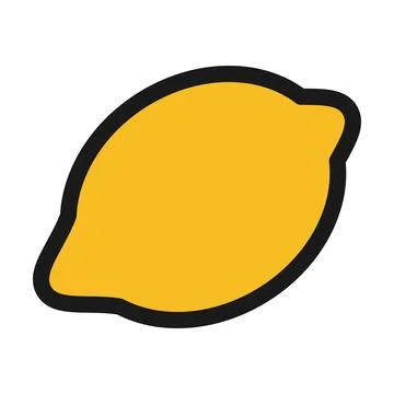 Lemon outline icon. Editable stroke. Vector graphics Stock Illustration
