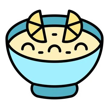 Lemon paella icon vector flat Illustrazione stock