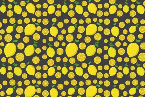 Lemon pattern on background Stock Illustration