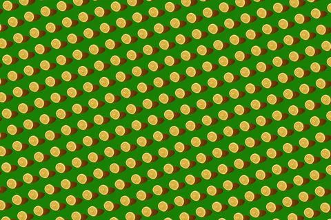 Lemon pattern on a green background. Pop art design, creative citruses. Yellow Stock Photos