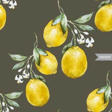 Lemon pattern Stock Illustration
