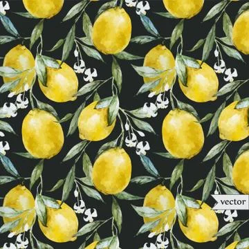 Lemon pattern Stock Illustration