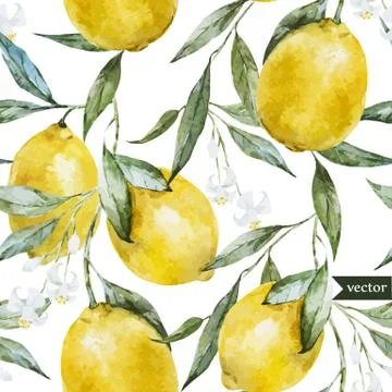 Lemon pattern Stock Illustration