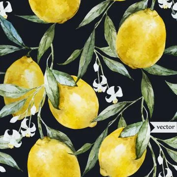 Lemon pattern Stock Illustration