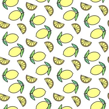 Lemon pattern Stock Illustration