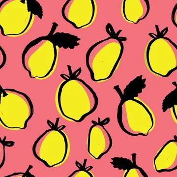 Lemon pattern Stock Illustration