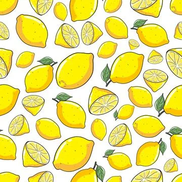 Lemon pattern Stock Illustration