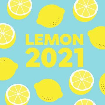 Lemon pattern. Juicy lemons background. Stock Illustration