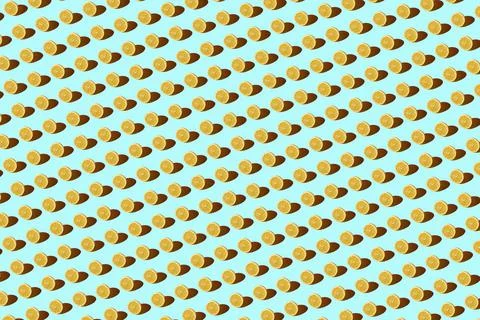 Lemon pattern on a light blue background. Pop art design, creative citruses 스톡 일러스트