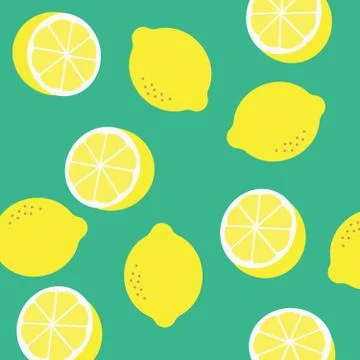 Lemon pattern print. Vector yellow lemon pattern Illustrazione stock