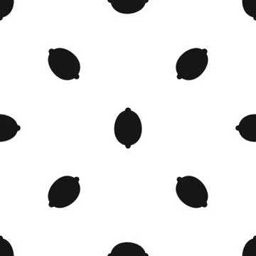 Lemon pattern seamless black Stock Illustration