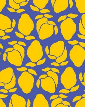 Lemon pattern seamless. Lemons background. Citrus Fruit texture 스톡 일러스트