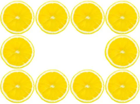 Lemon pattern on white background Foto stock