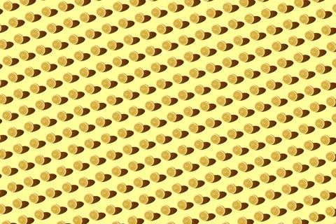 Lemon pattern on a yellow background. Pop art design, creative citruses. Yellow Stock Photos