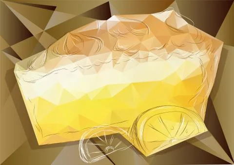 Lemon pie Stock Illustration