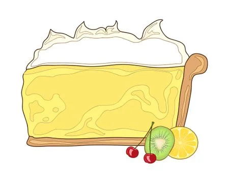 Lemon pie Stock Illustration