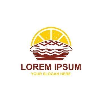 Lemon pie logo Stock Illustration